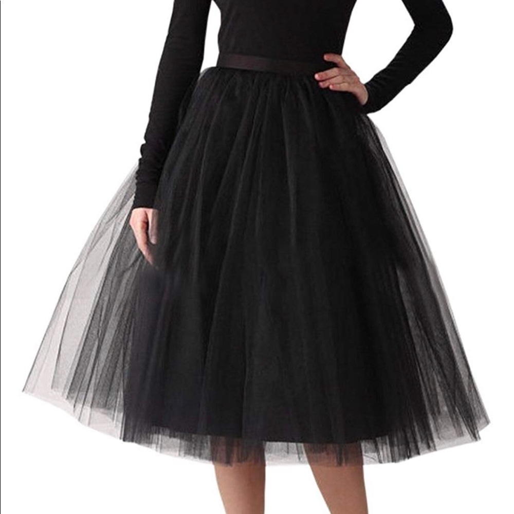 Tulle Skirt Mid Length